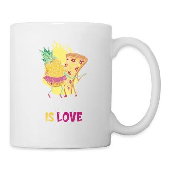 Liebe Ist Liebe, Ananas Und Pizza-design Für Den - Tasse - Weiß - Rechts