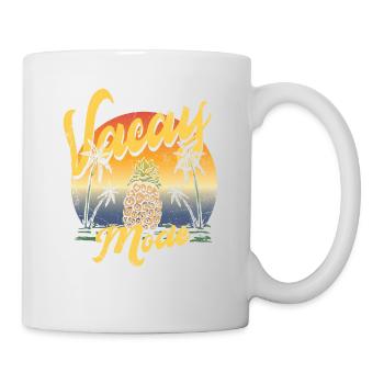 Vacay-modus-ananas-kiefern-entwurf Für Strand - Tasse - Weiß - Rechts