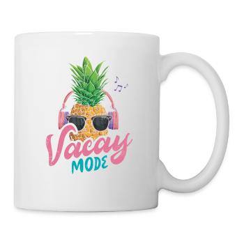 Vacay Mode Ananas Design Für Strandliebhaber - Tasse - Weiß - Rechts