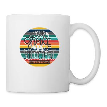 Conception chrétienne Votre grâce est suffisante - Mug blanc - blanc - Droite