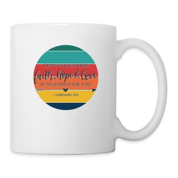 Conception chrétienne Foi, espérance et amour - Mug blanc - blanc - Droite