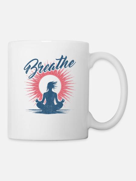 Yoga - Das Wohlbefinden der Meditation - Tasse - Weiß