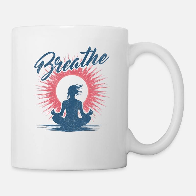 Yoga Respirez - Le bien-être de la méditation - Mug blanc - blanc