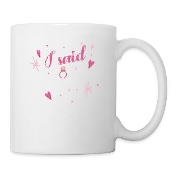J’ai dit le projet de mariage de Yaaaas pour la mariée - Mug blanc - blanc - Droite