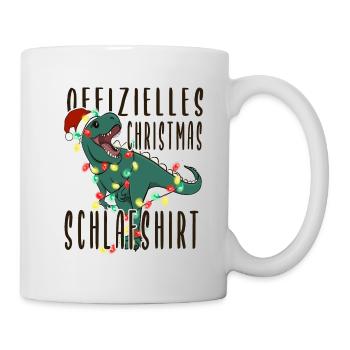 Dinosaur Christmas Sleep Shirt - Mug - white - Right