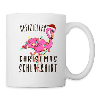 Flamingo Chemise de nuit de Noël - Mug blanc - blanc - Droite