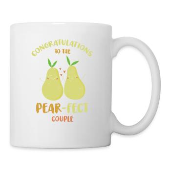 Herzlichen Glückwunsch An Die Pear-fect Für Braut - Tasse - Weiß - Rechts