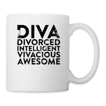 Diva Geschieden Intelligent Lebhaft Großartig Für - Tasse - Weiß - Rechts