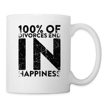 100% of divorces end with luck for the - Mug - white - Right