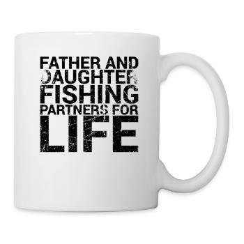 Père et fille Partenaire de pêche pour la vie - Mug blanc - blanc - Droite