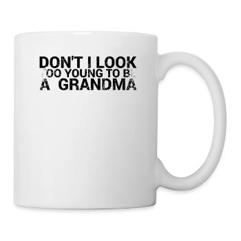 Je n’ai pas l’air trop jeune pour faire un design de grand-mère - Mug blanc - blanc - Droite