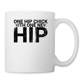 A hip chick with a new hip woman - Mug - white - Right