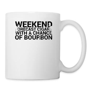 Wochenendprognose Zigarren Mit Bourbon-chance - Tasse - Weiß - Rechts