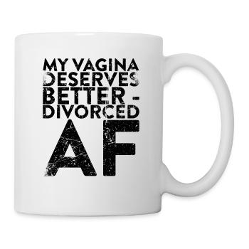 My vagina deserves a better divorce for - Mug - white - Right