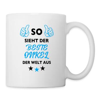 So sieht der beste Onkel der Welt aus - Tasse - Weiß - Rechts