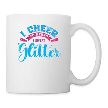 I cheer so much that I make glitter for cheerleaders - Mug - white - Right
