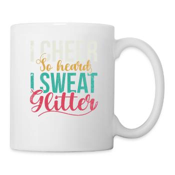 I cheer so much that I make glitter for cheerleaders - Mug - white - Right
