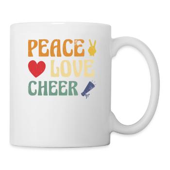 Peace Love Cheer Design for Cheerleader Cheer - Mug - white - Right
