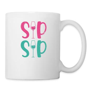 Sip Sip Hurra Marriage Design for Bride-Groom - Mug - white - Right
