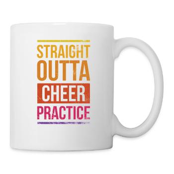 Straight Outta Cheer Practice pour les pom-pom girls - Mug blanc - blanc - Droite