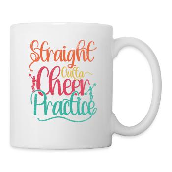 Straight Outta Cheer Practice pour les pom-pom girls - Mug blanc - blanc - Droite