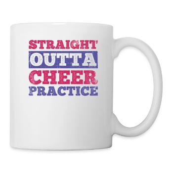Straight Outta Cheer Practice pour les pom-pom girls - Mug blanc - blanc - Droite