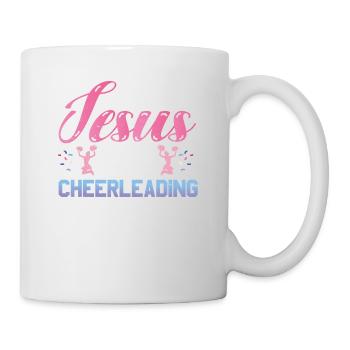 This girl runs on Jesus and cheers the - Mug - white - Right