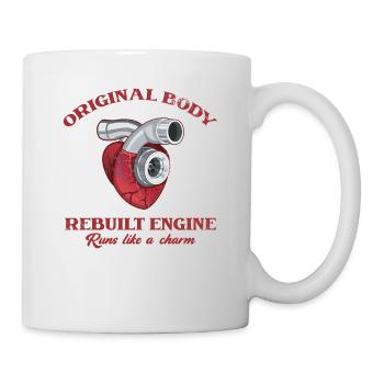The original, converted engine runs like a - Mug - white - Right