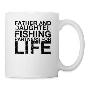 Père et fille Partenaire de pêche pour la vie - Mug blanc - blanc - Droite