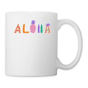 Aloha pineapple design for beach lovers pineapple - Mug - white - Right