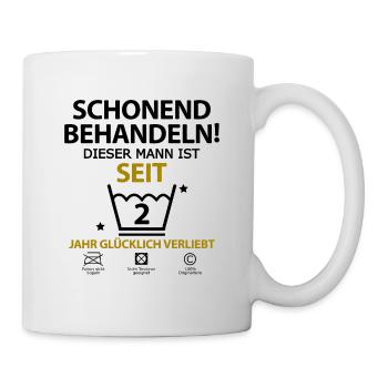 Zwei 2 jahre jährige beziehung Mann Freund - Tasse - Weiß - Rechts