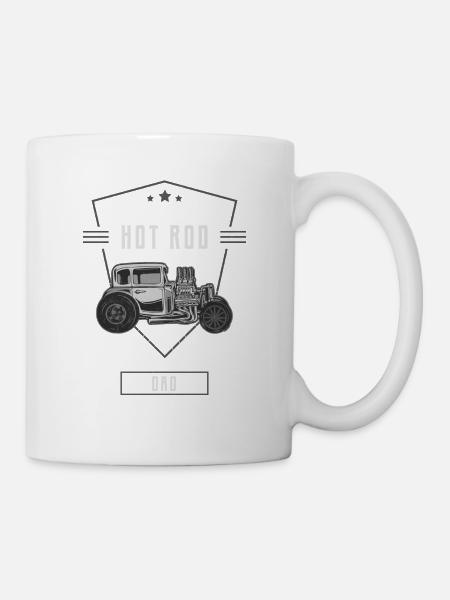 Hot Rod Dad Design pour les fans de voitures classiques - Mug blanc - blanc