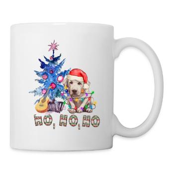 Weihnachtshund Labrador - Tasse - Weiß - Rechts