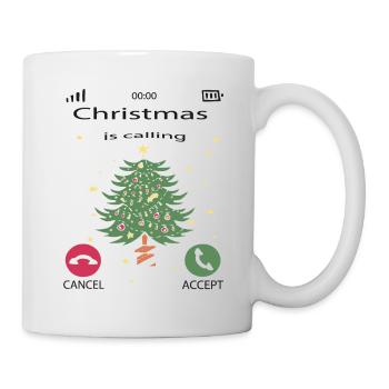 Noël approche. Noël approche. Arbre - Mug blanc - blanc - Droite