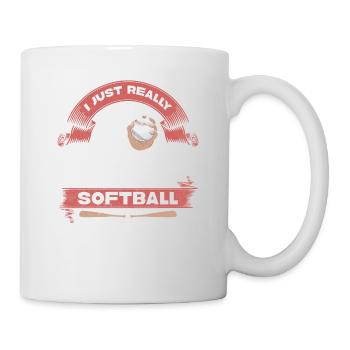 Ich Liebe Softball-design Für Baseball - Tasse - Weiß - Rechts