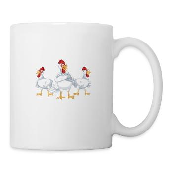 Anstaltsleitung, Huhn Küken hören auf mein - Tasse - Weiß - Rechts