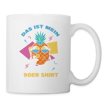 90er Jahre Party und Mottoparty Design, 90s - Tasse - Weiß - Rechts
