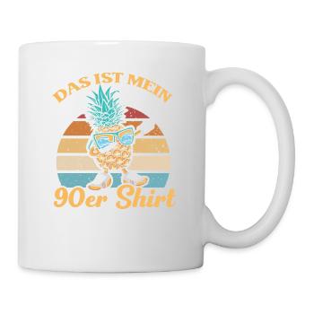 90er Jahre Party und Mottoparty Design, 90s - Tasse - Weiß - Rechts