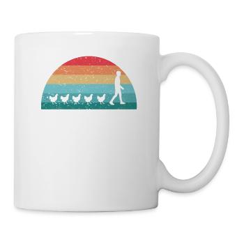 Führungskraft. Hühner - Tasse - Weiß - Rechts