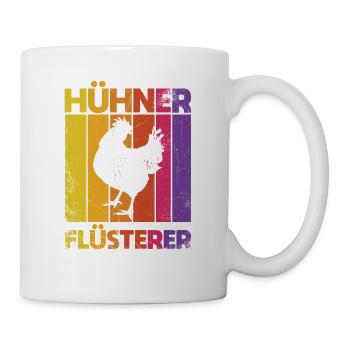Hühner Flüsterer. Hühner - Tasse - Weiß - Rechts
