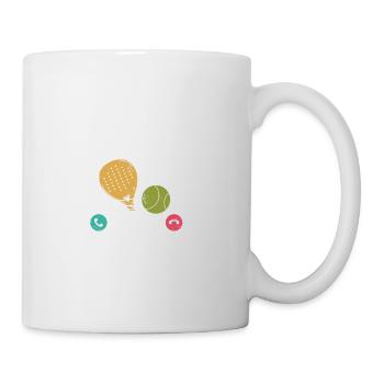 Gib Mir Eine Racchetta Und Erkenne Die Welt, - Tasse - Weiß - Rechts