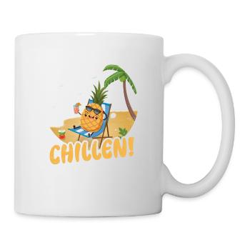 Lass ma Chillen, Ananas - Tasse - Weiß - Rechts