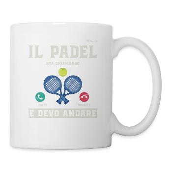 Gib Mir Eine Racchetta Und Erkenne Die Welt, - Tasse - Weiß - Rechts