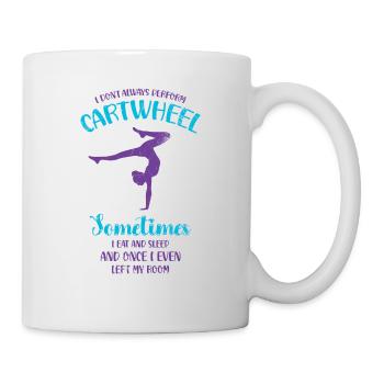 I don't always make cartwheel, sometimes I eat - Mug - white - Right