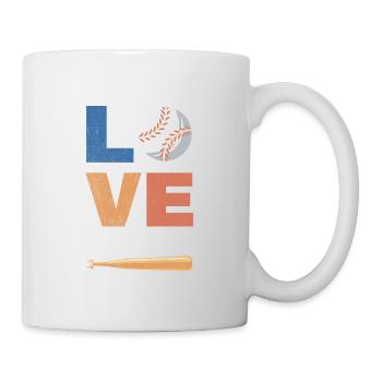 Ich Liebe Softball-design Für Baseball - Tasse - Weiß - Rechts