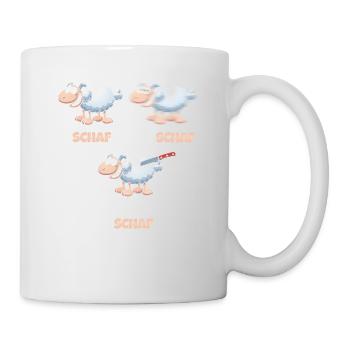 Schaf, Unschaf, Gestochen Schaf, Wortspiel - Tasse - Weiß - Rechts