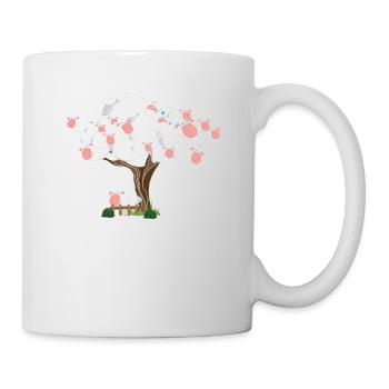 Baumwolle Wortspiel Schaf auf Baum, Schaf - Tasse - Weiß - Rechts