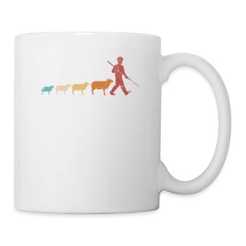 Führungskraft. Design mit Schafen und Schäfer - Tasse - Weiß - Rechts