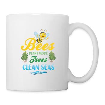 Aidez plus d’abeilles, plantez plus d’arbres, - Mug blanc - blanc - Droite
