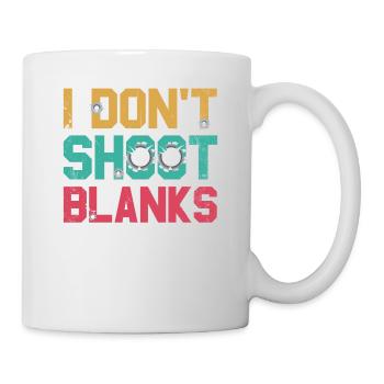Je ne tire pas à blanc, père - Mug blanc - blanc - Droite